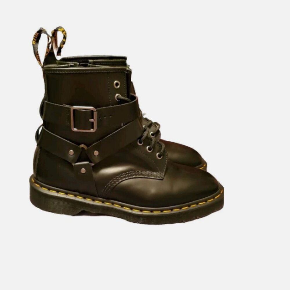 NWOT Dr. Martens Leather Black Cristofor Leather Harness Zip Boot Size W:10/M:9